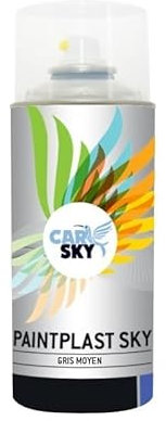 CARSKY Bombe gris moyen plastique PAINTPLAST SKY Aérosol de 400ml