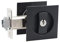 HOCONNIE Keyed Pocket Door Lock Privacy Pocket Door Handle with Key Square Sliding Door Lock Invisible Recessed Door Handle 66mm Black