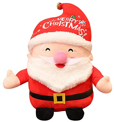IFHDO Weihnachts-Plüschtier, Weihnachtsmann Plüschpuppe Weihnachtsdeko Weihnachts Stofftier Puppe Weihnachten Dekoration Stofftiere Christmas Dekoration Schmuck für Mädchen Jungen (23cm)