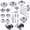 SDYGDB 25Pcs Pretend Play Kitchen Cookware Set,Stainless Steel Cookware Playset,Pots Pans Cooking Utensils Set for Kids Toddlers Childrens Christmas,New Year, Holiday, Birthday or Everyday Gifts
