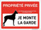 AUA SIGNALETIQUE - Panneau Signalétique en PVC Rigide et Compacte 1.5 mm. (280 x 200 mm, Attention Je Monte La Garde 2)