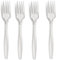 Heavy-Duty Clear Plastic Forks - (Pack of 200) -Reusable - BPA Free Tableware and Dinnerware - Transparent Color Forks Perfect for Indoor/Outdoor Parties, Picnic, BBQ, Takeaways