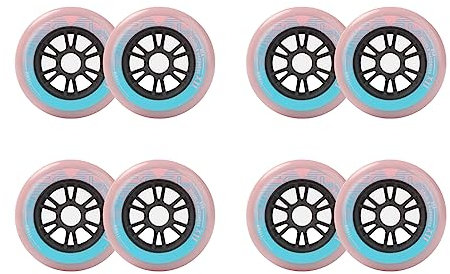 JHKJ Professionelle Inline-Ersatzräder mit doppelter Härte, 85 A, mit Lager, Ersatzräder, 90 mm, 100 mm, 110 mm, Geschwindigkeits-Inline-Räder,100mm