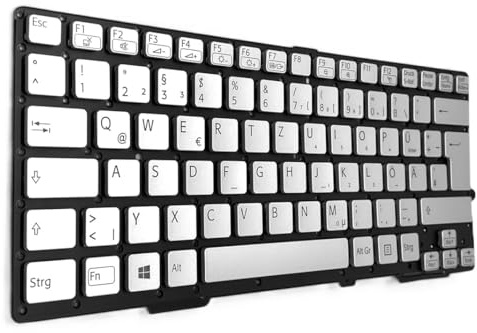 T-ProTek DEUTSCHE - Tastatur Keyboard kompatibel für Sony Vaio SVS13A2X9E - Silber