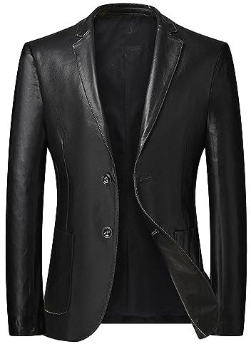 DJFOG Costume pour Hommes Veste de Grande Taille, Grande Taille 5XL-8XL Manteau pour Hommes pour Mariage et fête Affaires décontracté Un Bouton Costume Blazer Fit Blazer,Noir,4XL