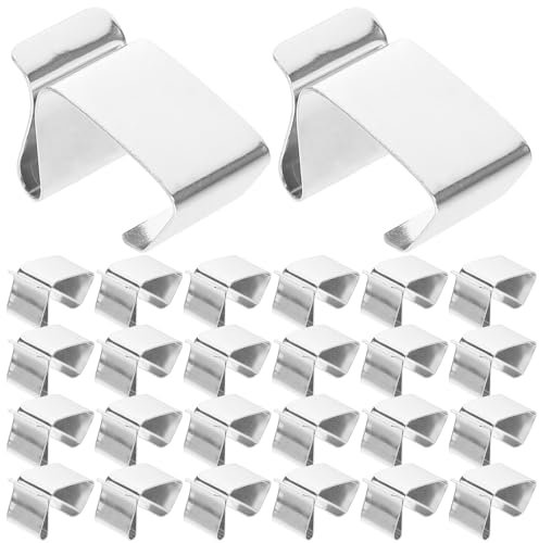 PRETYZOOM 50pcs Christmas Light Hooks Light Hangers for Gutter Ornament Hangers Gutter Hooks for Hanging Light Coat Hanger Christmas Light Clips for Gutters Outdoor Metal Lamp Clip