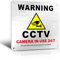 TAKULA Pre-drilled CCTV Sign - 15 * 15cm Aluminium Brushed Metal Sign - 24 HR Outdoor Waterproof, UV Resistant, Durable | Pack of 1
