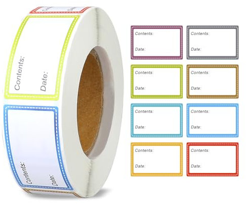 500 Stück Gefrieretiketten Zum Beschriften - Klebeetiketten Für Lebensmitteldatum 25x40mm - Self-Adhesive Jar Labels Für Handmade Marmeladen - Aufkleber Für Bag Und Blank