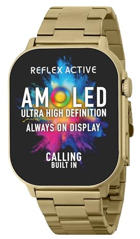 Reflex Active Amoled Series 29 Smart Watch da uomo con touch screen da 2,0 pollici, cardiofrequenzimetro, ossigeno nel sangue, impermeabile IP68, monitoraggio fitness per iOS Android