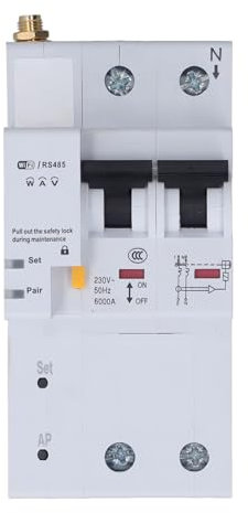 Interruttore Aria WiFi, Temporizzazione Interruttore Automatico Controllo APP Consumo Energetico Dati Salva AC230V per la Casa (32A)