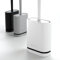 SAVEGA Escobilla WC Silicona con Cabezal Flexible – Escobillero de Pared sin Taladro - Escobilla Baño Silicona con Diseño Discreto (Blanca Mate)