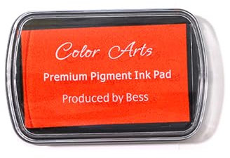 Desuibao Stempelkissen für Stempel Gummistempel, Waschbares Bastel-Stempelkissen zum Stempeln, Permanent Stoff-Stempelkissen für Fingerabdruck, Kartenherstellung, Scrapbook, Papier, Orange