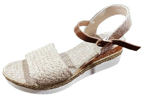 TYUIOP Sandali Donna Bassi Pelle Ciabatta Scarpa Donna Estiva Ciabatta Donna Pianta Larga Scarpe Donna Zeppa Alta Scarpe Con Zeppa Bassa Donna Estive Eleganti Nere Ciabatte Alte