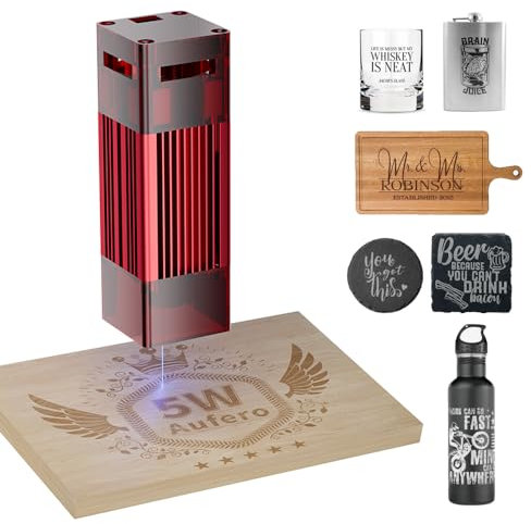 Aufero Laser Module 5500mW (5W) Output Power for Laser Engraver Machine 24V Laser Engraving Head Class 4(Short Focus)