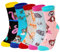 ZFSOCK Damen Socken Lustige Tiere: Baumwolle Socken Lustige Cartoon Faultier Socken Neuheit Crew Socken 5er Pack, Weihnachten Geschenkideen für Frauen Mädchen