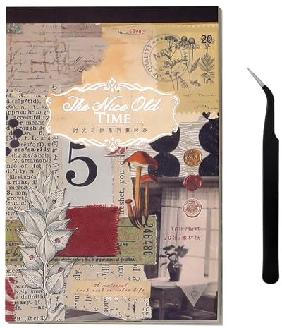 CMBPNNGS 411 Stück Vintage Sticker Scrapbooking 50 Blatt PET/Papier Aufkleber für Journaling Stickers Aesthetic Book Supplies Dekoration