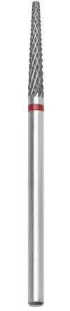 LT Easiyl 1pc Broca Cortadora Uñas Acero Carburo Tungsteno de 2,35 Mm Brocas Cónicas para Uñas Amoladora Eléctrica para Quitar Gel Y Revestimientos Acrílicos (rojo F FineTeeth)