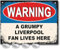 Liverpool Gifts for Men – or Boys Funny LFC Football Grumpy Fan Lives Here Metallschild Herren Metallposter für Väter FC Man Cave oder Bar Schilder