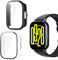 NEWZEROL 2 Piezas Fundas Protectoras Compatibles para Xiaomi Redmi Watch 5 Active, Marco Protector de PC + Funda Protectora de Pantalla de Vidrio Templado - Negro/Transparente