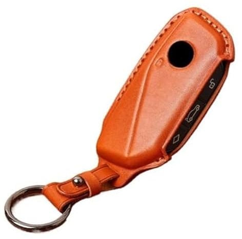MUEOSI 3 Button Car Key Fob, for BMW, Ix I4 X 7 m X3 X5 7 Series 2023 2024 Leather Remote Key Fob Keychain Ring Shell Case Cover car key shell