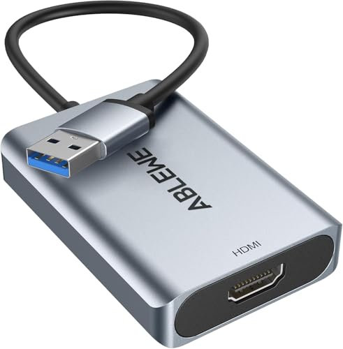 Adaptateur USB 3.0 vers HDMI, Convertisseur Audio Vidéo Graphique HDMI vers USB pour PC Ordinateur Portable Moniteur Projecteur Ordinateur de Bureau TV, Prend en Charge Mac OS, Windows 10/8.1/8/7