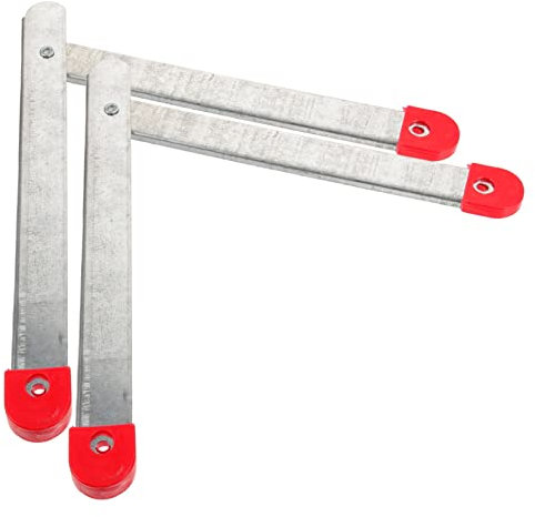 Generic 2 x Leiterscharnier, faltbar, Kettenschlösser, Dachleiterhaken, Set, Leiter, Haspe, Scharnier, , Leiter, Zubehör, Dachbodenleiter, Scharniere, verzinktes Aluminium