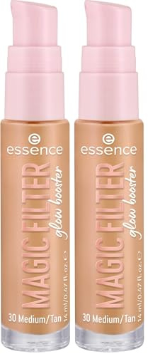 essence MAGIC FILTER glow booster, Basis, Nr. 30, Nude, pflegend, Färbeeffekt, weichzeichnend, natürlich, strahlend, vegan, ohne Parfüm, ohne Alkohol, ohne Parabene, 2er Pack (14ml)