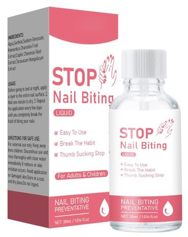 Kustimantu Vernis Anti-Rongeage d'Ongles pour - Liquide Amer Anti-Ongles 30ml Arrêt Morsure,Traitement Longue Durée Renforceur d'Ongles pour et Bébés sans Substances Nocives