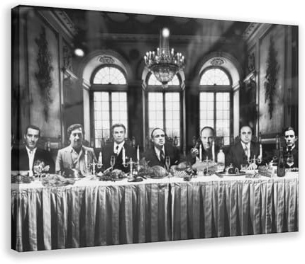 HDSDA Vintage-Poster The Art of Mafia, Vintage-Poster, Leinwand, Poster, Schlafzimmer, Dekoration, Landschaft, Büro, Raumdekoration, Geschenk, 20 x 30 cm