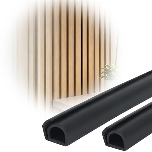 Cache Cable Flexible pour Panneaux Acoustiques, Goulotte Cable,Noir, 3M | Goulotte Passe Cable Mural TV Mural Adhésive, Goulotte Electrique Semi-Circulaire, Accessoires pour Maison ou Bureau