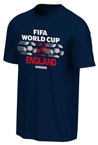 FIFA World Cup 2026 Men's Official Country Team Color Wordmark Logo T-Shirt, England, XL