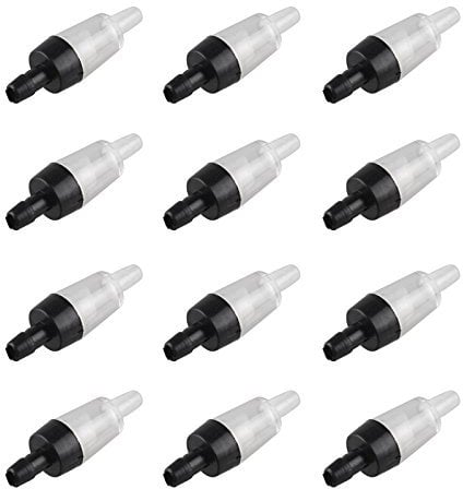 HALJIA 12 PCS Clear Plastic One Way Aquarium Air Pump Check Valves Non Return for Fish Tank