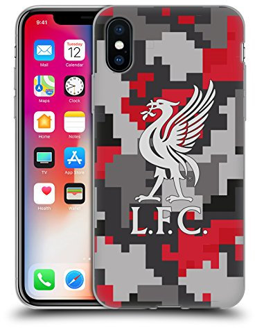Head Case Designs Officially Licensed Liverpool Football Club Club Colours Digital Camouflage Gel Case [Military Grade Protection] Compatible With Apple iPhone X/iPhone XS