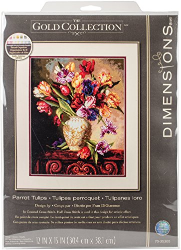 Dimensions/Gold Collection Counted Cross Stitch Kit 12X15-Parrot Tulips (18