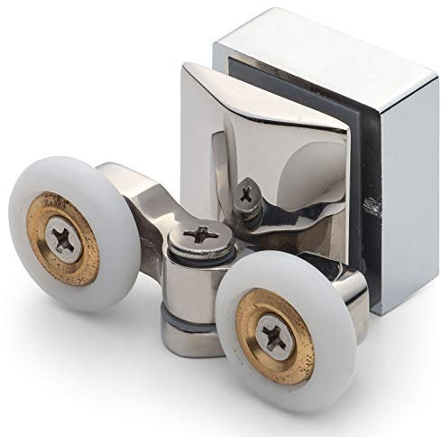 1 x Chrome Plated Top Double Shower Door Roller/Runner 21mm Wheel Diameter IS3