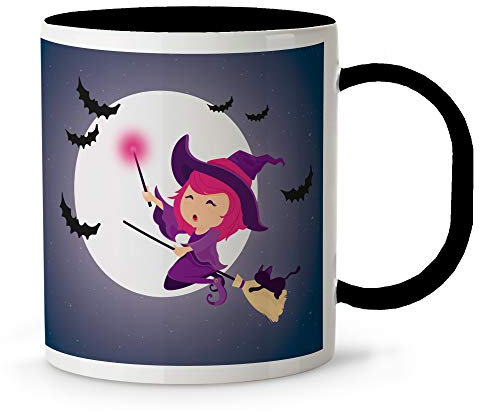 LolaPix Taza plástico Halloween Personalizada con Nombre. Varios diseños. Bruja