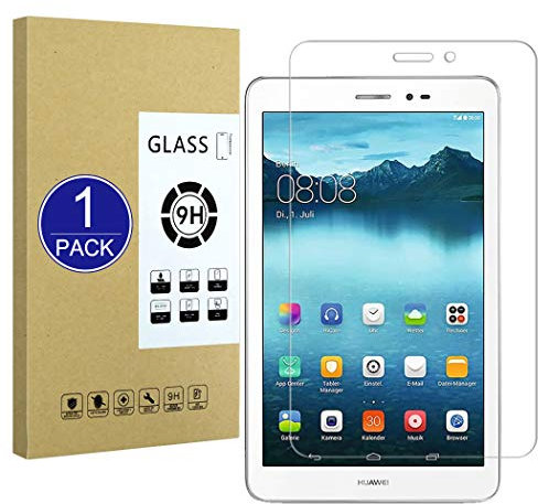 X-Dision HD Protector de Pantalla Compatible con Huawei MediaPad T1 8.0, 0.26mm HD Proteger la Película, 9H Vidrio Templado Protectora, Anti-Scratch, más Protección y Fácil Instalación