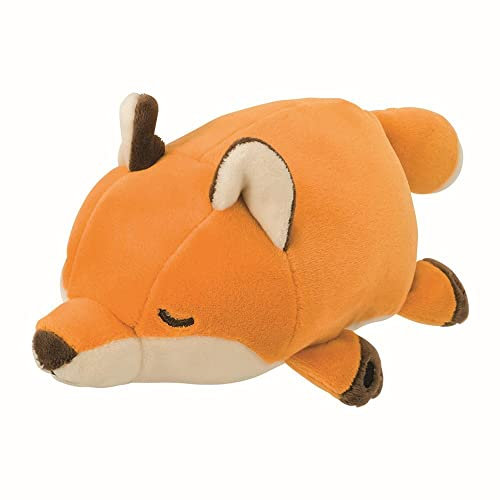 Nemu Nemu Animals 6231915 Plüschtier, Konta der Fuchs, Kuscheltier, extra weich und kuschelig, Stofftier, Designed in Japan, Kuschelkissen, Größe S, 11 cm