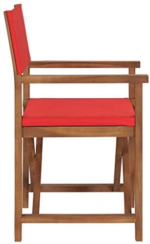 Festnight Regiestuhl Massivholz Teak Rot Akazienholz Massiv Regiestuhl Klappstuhl Holzstuhl Gartenstuhl Camping 57,5 x 54,5 x 85 cm