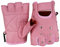 EURO STARS Motorradhandschuhe Biker Fingerlose Handschuhe Nitten Pink, Handschuhe für Motorrad, Fahrrad, Auto, Klettern und Camping Outdoor (Pink Nieten, S)