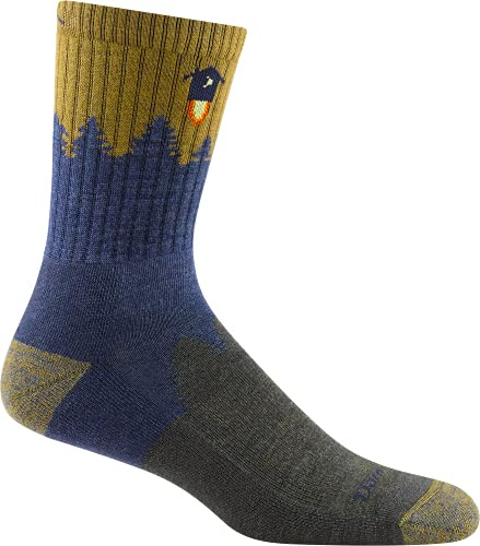 Darn Tough, Number 2 (Style #1974), Merino Wool, Micro Crew, Midweight, Men's Cushioned Hiking Socks, denim, M