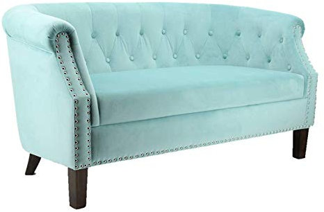 Happy Home Company 13609 Sofa Couch Samt türkis 140 cm