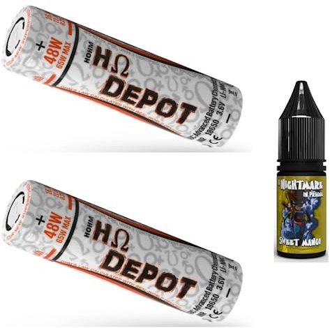 southwest products Hohmtech 18650s Depot INR 300mah by HOHM TECH Twin Pack + Free Nightmare Juice + Cotch Band No Nicotine