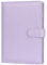 FYY 6 Löcher Binder Notizbuch, A5 PU Leder Loseblatt Notizbuch Binder Notebook,Notizbuch Din A5 Nachfüllbar PVC Binder Taschen/A5 Refill Paper für Filofax A5 Notizen DIY Bullet Journal Skizze,Lila