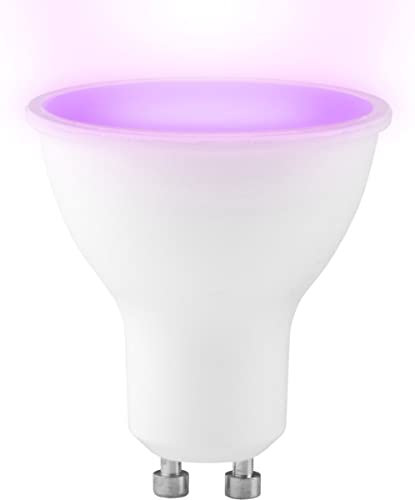 Alecto SMARTLIGHT30 WLAN LED Farblampe - GU10 Fassung - WI-FI WLAN - funktioniert ohne Bridge - Tuya - Sprachsteuerung via Amazon Alexa und Google Home - Weiß