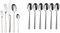 WMF Corvo Besteck Set 6 Personen, 30-teilig, Hohlheftmesser, Cromargan protect Edelstahl mattiert, kratzbeständig & Corvo Espressolöffel Set 6-teilig, 10,5 cm, Cromargan protect Edelstahl mattiert