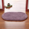 Badematte Ovaler Berber Fleece Saugfähiger Rutschfester Teppich Badezimmer Wohnzimmer Badteppiche 60X120 cm Lila Grau