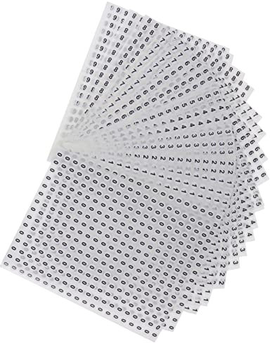 Baluue 6000stücke Selbstklebende Runde Nummernaufkleber Kleine Schwarze Zahlen Weißer Hintergrund Langlebige Etiketten Für Heim Organisation Unterricht Und Lagerverwaltung
