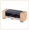 LITTLE BALANCE 8618 Raclette 2 Meuuh…!, Appareil à raclette 1/2 personnes, Grill amovible, 2 spatules + 2 planchettes, Sans PFAS, Antiadhésif, 320 W, Bois, Bambou