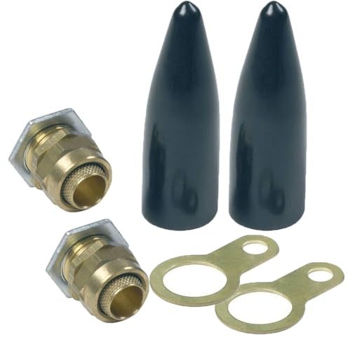 KafTon BW and CW Cable Gland Packs for Indoor and Outdoor Use, SWA Armoured Cables (BW Cable Gland: 20mm Small - (2 Sets))